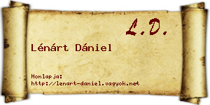 Lénárt Dániel névjegykártya